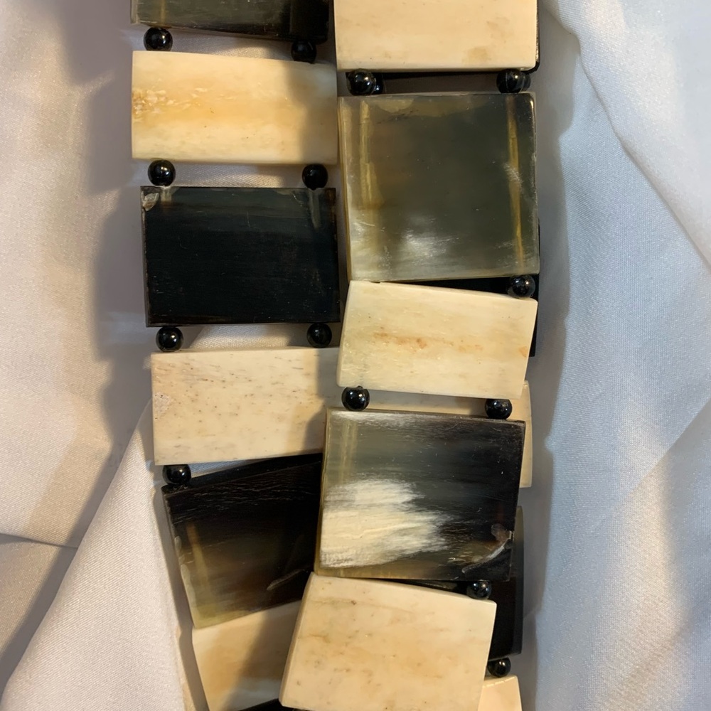 Vintage Bone Panel Belt
